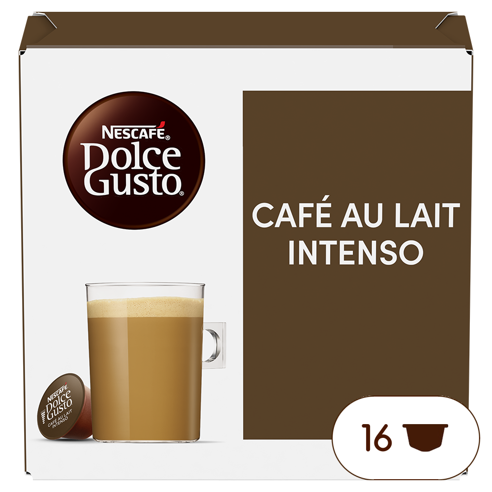 Caja de 16 cápsulas Café con Leche Intenso 16 Cápsulas de NESCAFÉ Dolce Gusto Caja de 16 cápsulas Café con Leche Intenso 16 Cápsulas de NESCAFÉ Dolce Gusto