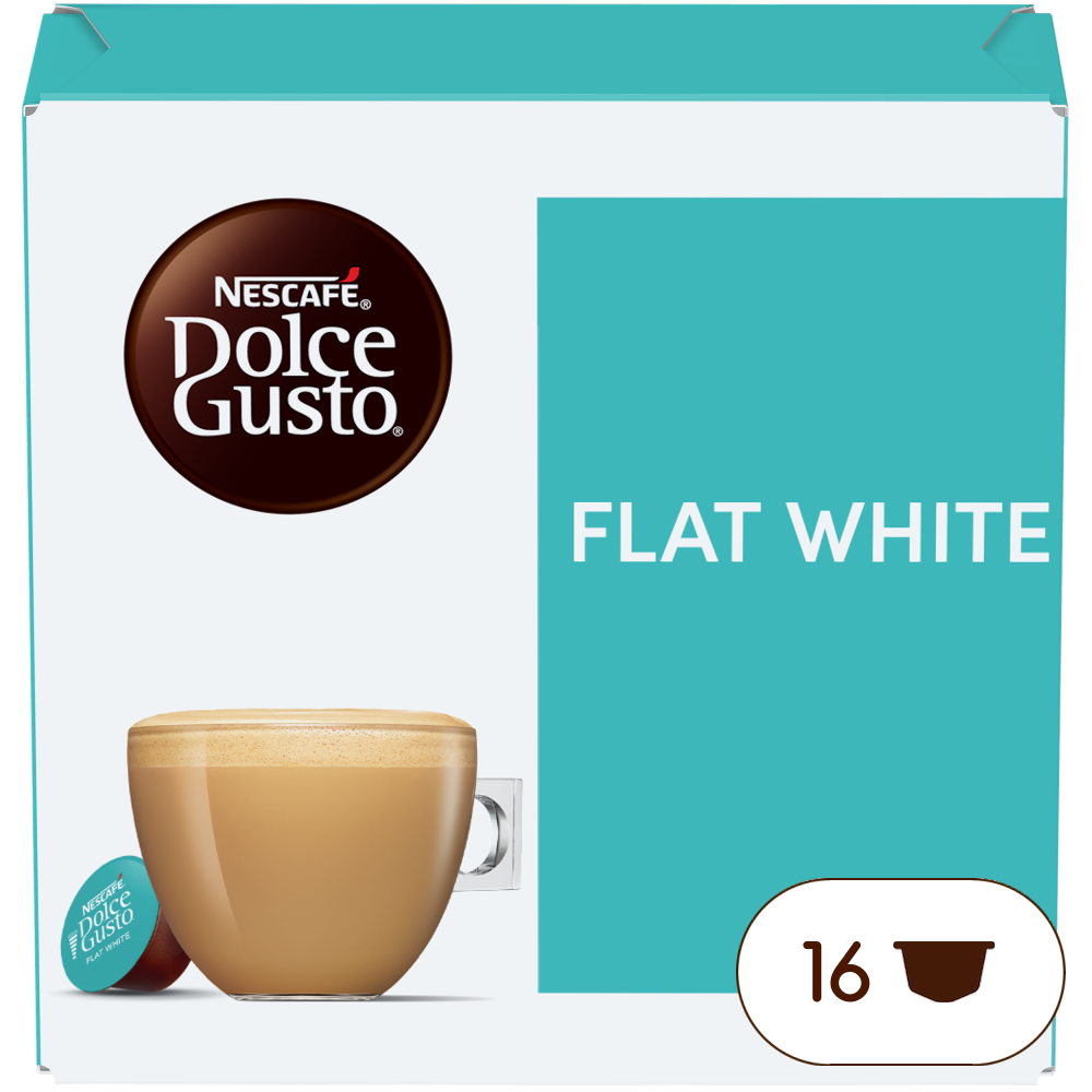 Caja de 16 cápsulas Flat White 16 Cápsulas de NESCAFÉ Dolce Gusto Caja de 16 cápsulas Flat White 16 Cápsulas de NESCAFÉ Dolce Gusto