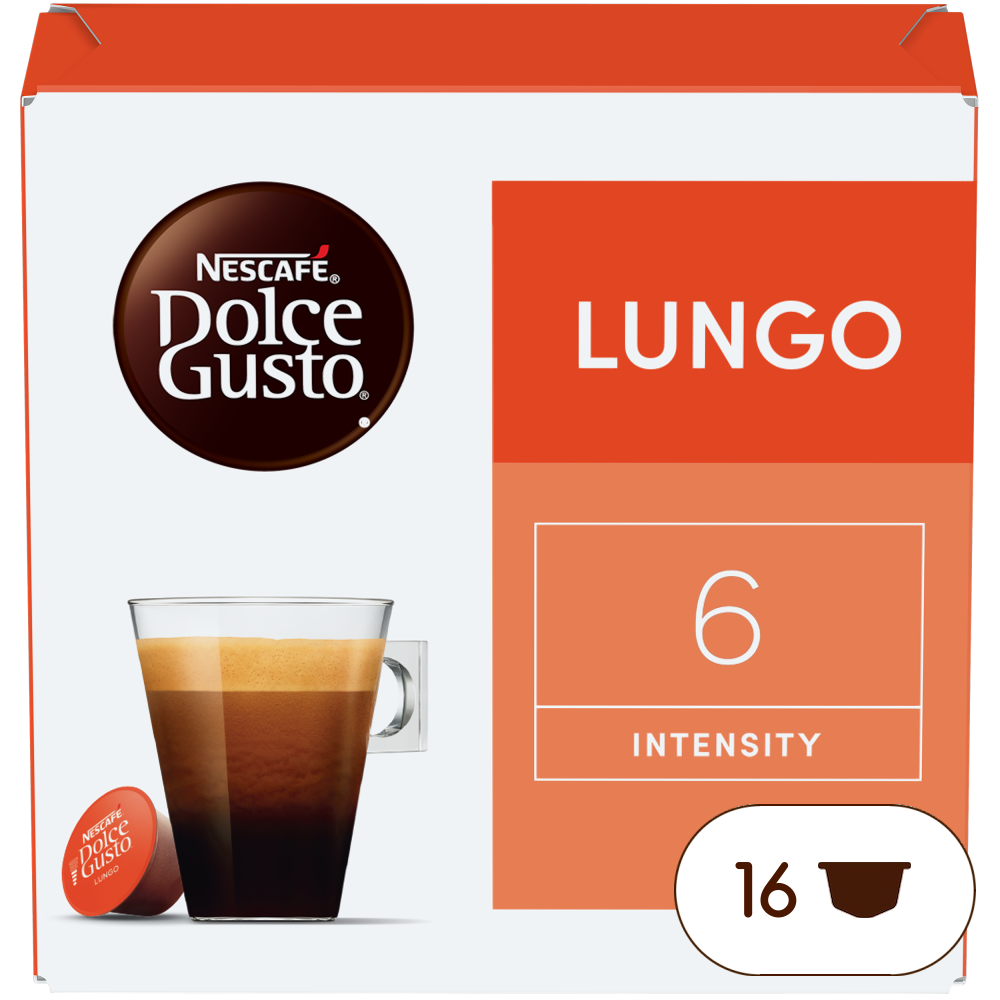 Caja de 16 cápsulas Lungo 16 Cápsulas de NESCAFÉ Dolce Gusto Caja de 16 cápsulas Lungo 16 Cápsulas de NESCAFÉ Dolce Gusto