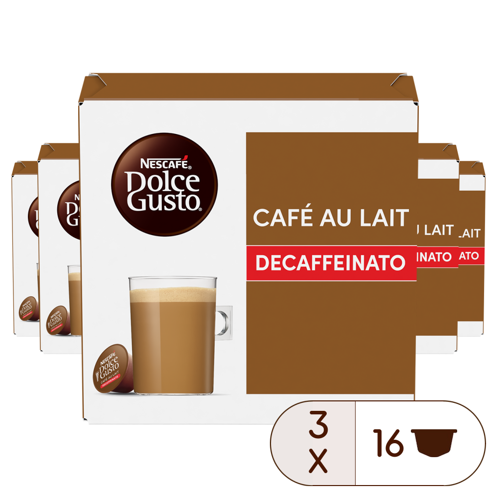 Caja de 48 cápsulas Café con Leche Descafeinado 48 Cápsulas de NESCAFÉ Dolce Gusto Caja de 48 cápsulas Café con Leche Descafeinado 48 Cápsulas de NESCAFÉ Dolce Gusto