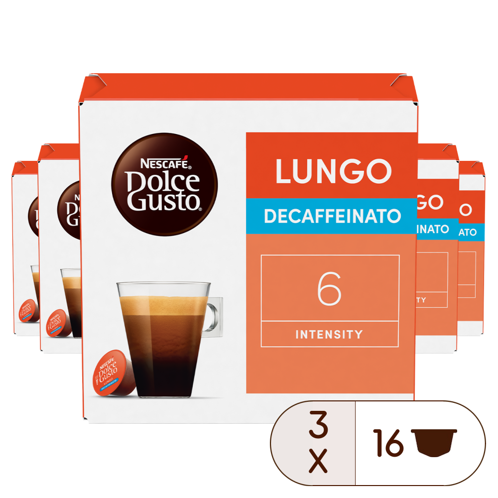 Caja de 48 cápsulas Lungo Descafeinado 48 Cápsulas de NESCAFÉ Dolce Gusto Caja de 48 cápsulas Lungo Descafeinado 48 Cápsulas de NESCAFÉ Dolce Gusto