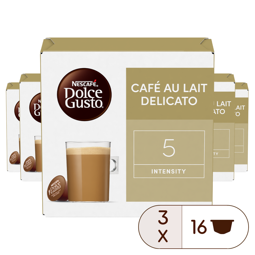 Caja de 48 cápsulas Café con Leche Delicato 48 Cápsulas de NESCAFÉ Dolce Gusto Caja de 48 cápsulas Café con Leche Delicato 48 Cápsulas de NESCAFÉ Dolce Gusto
