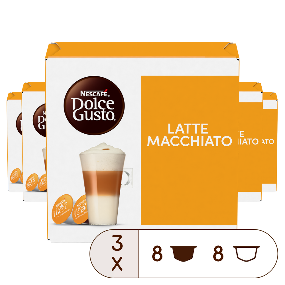 Caja de 48 cápsulas Latte Macchiato 48 Cápsulas de NESCAFÉ Dolce Gusto Caja de 48 cápsulas Latte Macchiato 48 Cápsulas de NESCAFÉ Dolce Gusto