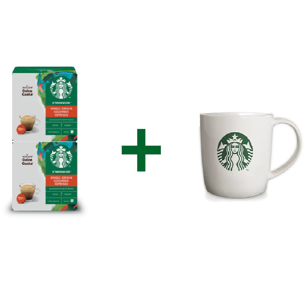 Combo 2 Starbucks Colombia + Taza Starbucks 80ml