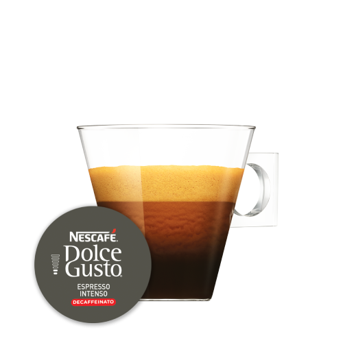 Cápsula con taza de Espresso Intenso Descafeinado 16 Cápsulas de NESCAFÉ Dolce Gusto