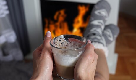 Café con espuma de leche